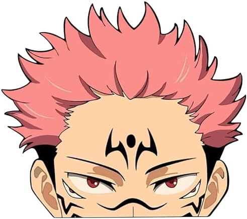 Sukuna Anime Peeking Decal Vinyl Sticker 5 X 4.4 inch for Cars, Trucks, Motorcycles, Boats, Laptops, Tablets & Skateboard SS&Ds - 1321 image 2