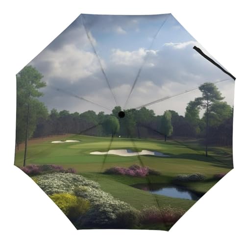 QMKVBSN Windproof Travel Umbrella, Collapsible Sun Umbrella