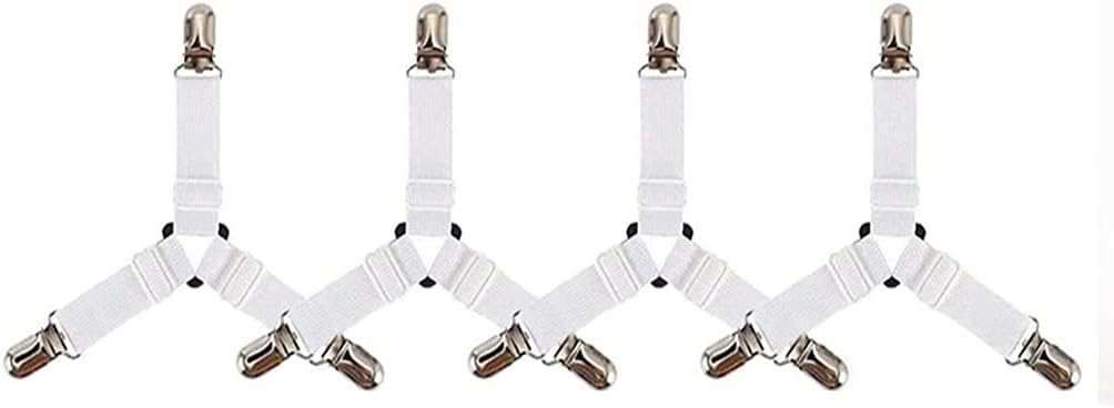 3 Clips Bed Corner Holder Sheet Fasteners Mattress Cover Heavy Duty Bedding Sheets Elastic Straps Adjustable