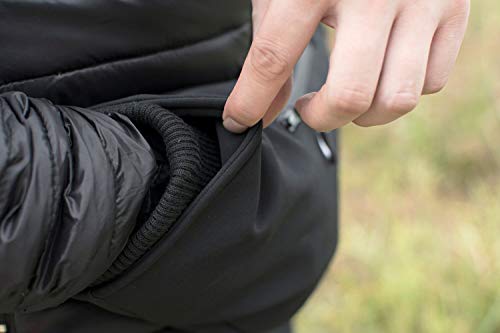 Savior Heated Hand Muff, Rechargeable Battery Electric Heating, Football Hand Warmer Pouch, Last 10 Hours (Black-2200mAh 2pcs)