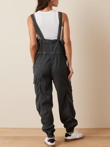 MADEPANTS Women's Loose Fit Jogger Overalls with Cargo Pockets