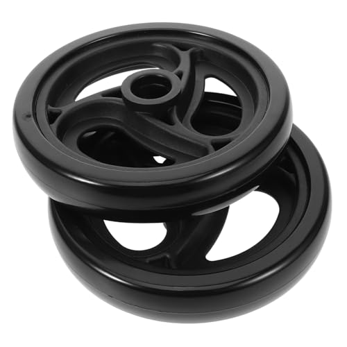 HOODANCOS 2個 ショッピングカートの付属品 ショッピングカートの車輪交換 頑丈なキャスターキャスター ショッピングカートホイール トロリー部品 プラスチック Black