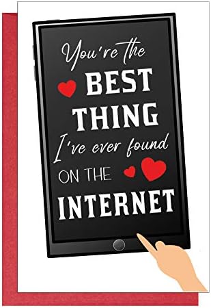 Maplelon Funny Anniversary Card for Boyfriend Girlfriend, Husband Wife Birthday Card, Best Thing on Internet…