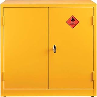 Ultrimax COSHH Cabinet Fire Proof Storage and Chemical Cupboard for Any Flammable Liquids, Chemicals, Tools and Utensils HSE and COSHH Cupboard Compliant - 915x915x460mm