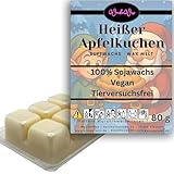 WonderWax Duftwachs Weihnachten Wax Melts für Duftlampe, 6 Würfel Duftmelt Wachsmelt Sojawachs Duftwachs Würfel für Raumdüfte, Wachs Duftöl Winter Indoor Schmelzen für Aromalampe Heißer Apfelkuchen