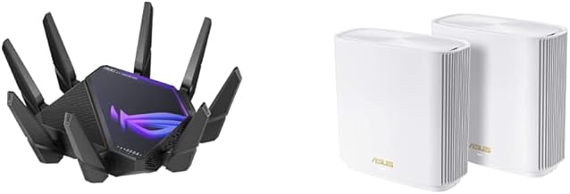 ASUS ROG Rapture WiFi 6E Gaming Router (GT-AXE16000) - Quad-Band, 6 GHz Ready, Dual 10G Ports & ZenWiFi AX6600 Tri-Band Me...