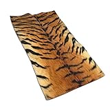 GSRONY Soft Hand Towel Animal Tiger Skin Print Bath Hand Towels Washcloth for Home/Beach/Yoga 27.5 X...