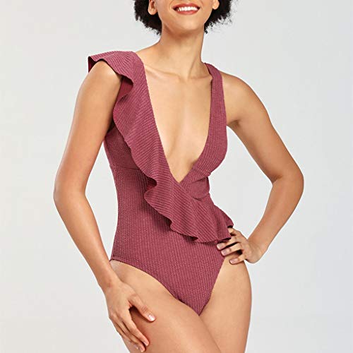 Maillot de bain 1 pièce sculptant à volants pour sublimer la silhouette à la plage