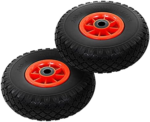 vidaXL 2x Sack Truck Wheels Solid PU 3.00-4 (260x85) Cart Wagon Trolley Tyre