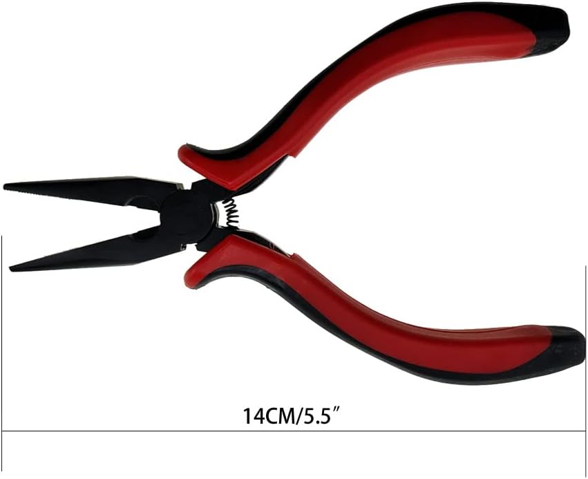 4pcs Pliers/Scissors Set: Needle Nose, Flush Cutter,Ball Link Plier,Curved Scissors for RC Car
