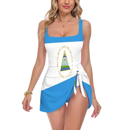 Vestido de natación adelgazante de Nicaragua para mujer bañador moldeador azul