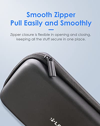 LENTION Estojo de transporte, organizador de estojo rígido EVA com zíper pequeno bolsa acessórios de