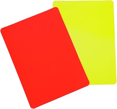 2Pieces Soccer Referee Card Set Football Referee Red and Yellow Card Soccer Warning and Ejection Cards for Soccer Football Match