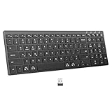 INFINMIND Wireless Ultra Slim Bluetooth Keyboard with Multi-Device Compatibility, Number Pad, Ergonomic Design, PC Computer Compact Keyboard for Windows, Mac, Laptop, Android