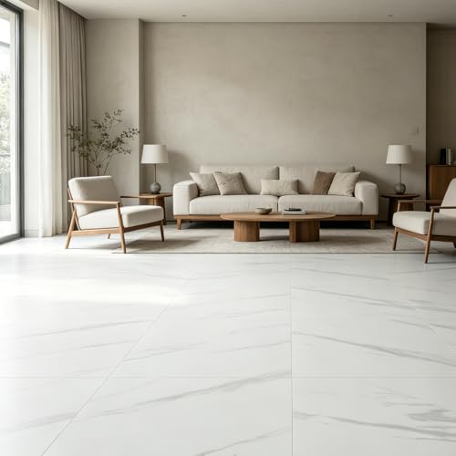 Rénover un sol abîmé sans travaux avec le PVC marbre blanc