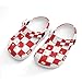 Boy's Fashion Beach Pool Slippers Toddler Sandals for Stylish Water Play, Red and White Checkered Art