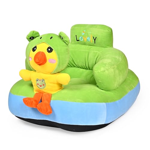 Image of Besties Cotton Toddlers Training Seat Baby Safety Sofa Dining Chair /Learn To Sit Stool, 3-12 Months (Chick Baby Chair) - 1, Multicolor, 1 Seater