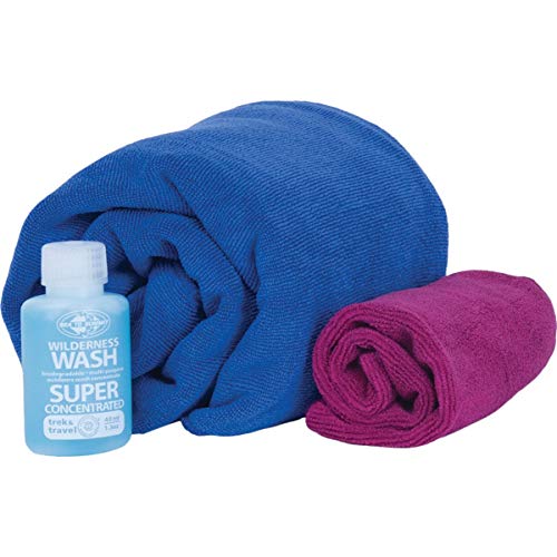 Sea to Summit Tek Towel Wash Kit (X-Large - Cobalt/Pacific)