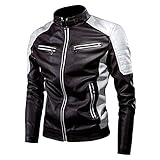 Photo Gallery cidcijn giacca in pelle da uomo - fashion giacca in pelle uomo soft fit spliced moto pelle giacca fleece vintage coat uomo biker jacket, brown1,m Photo Gallery cidcijn giacca in pelle da uomo - fashion giacca in pelle uomo soft fit spliced moto pelle giacca fleece vintage coat uomo biker jacket, brown1,m