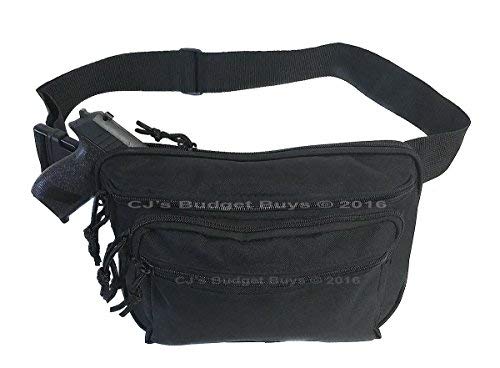 Explorer Gun Pistol Pouch Carry Concealed Large Tactical Fanny Pack Holster + US Flag