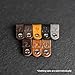 Real Leather Clothing Tabs with Handmade Stamp Design by Ox & Pine, | Full-Grain Leather, Customizable & Easy-Attach, Multiple Colors & Finishes, 3.5