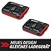 Original Einhell Ladegerät Power X-Twincharger 3A -Change (Li-Ion, gleichzeitiges Laden von 2x 18V Akkus, permanente Akkuüberwachung + int. Lademanagement, 6-fache Zustands-LED-Anzeige)
