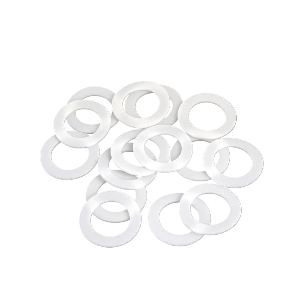 Junta de arandela plana de PTFE, color blanco, varios tamaños, paquete de 10(M8x22mmx0.8mm)