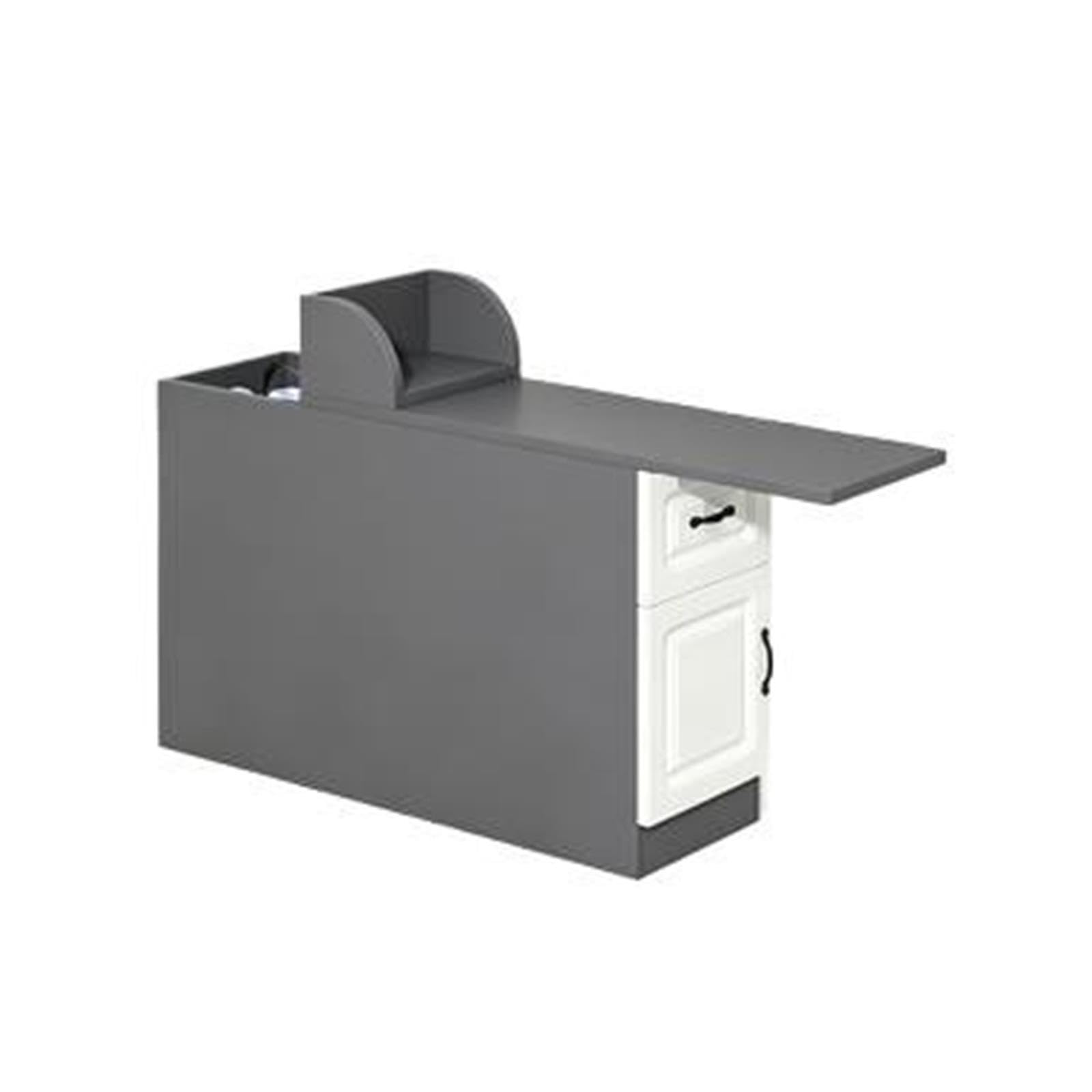 Tavolino laterale per divano con contenitore Mobile ad angolo Credenza scandinava Tavolino semplice for telefono Bracciolo ricaricabile Tavolino da salotto stretto for divano Mobiletto contenitore(Gri