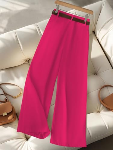 Image of KERI PERRY Trousers for Woman Pants Women's Formal Office Korean | Black Track Pant Beige| Straight | Cotton Spandex Stretchable Trouser | High-Waisted Bottom Wear