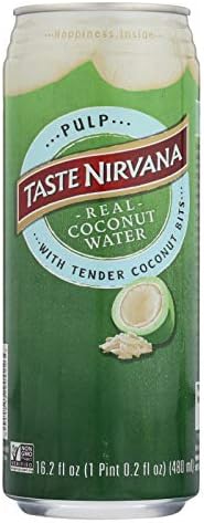 Taste Nirvana Taste Nirvana Coconut Water with Pulp - Case of 12-16.2 Fl oz.