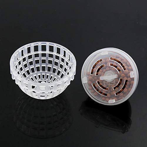sourcingmap 5pcs Plastic Aquarium Shrimp Fish Tank Moss Ball Holder Live Plant Shaping Decor Filter, Clear - Image 3