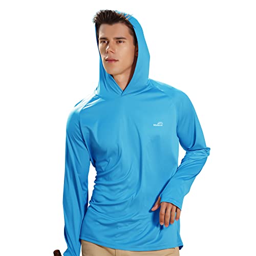 Image of Men's UPF 50+ Long Sleeve Sun Shirts UV Protection Hoodie Rash Guard Hiking Fishing Swim T Shirt