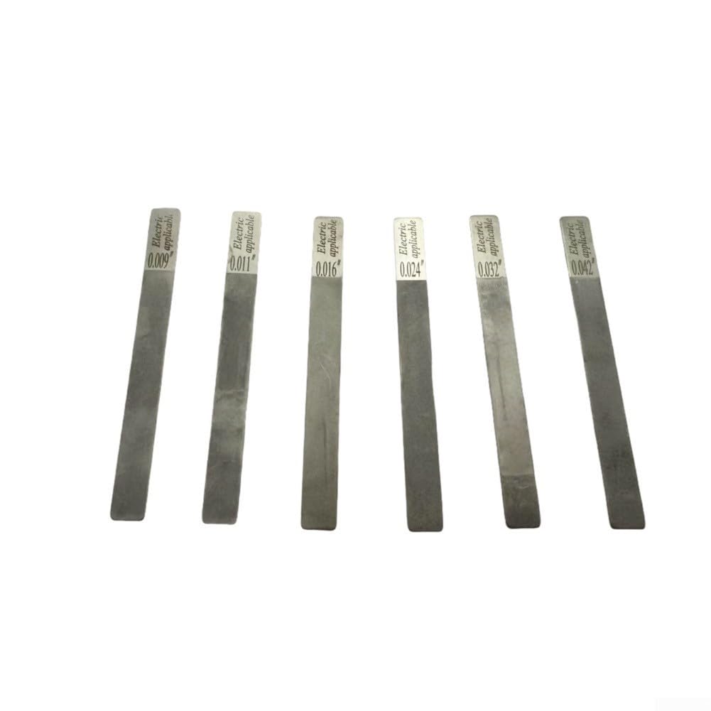 Kit di 6 lime per capotasto per chitarra, kit di riparazione in acciaio inox, per chitarra, basso, ukulele, limatura e lucidatura (elettrico 09-42)
