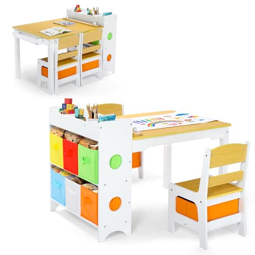 Kinder King Natural 3-in-1 Art Table Set
