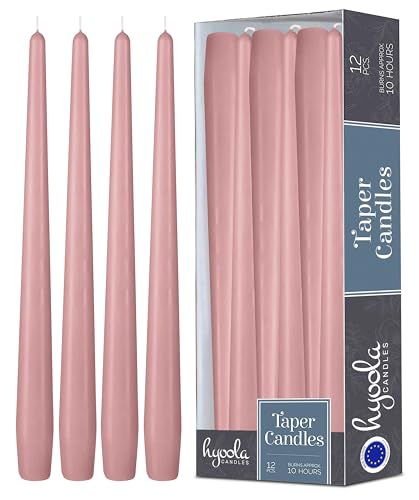 Bougies Haute Coniques Non Parfumées Hyoola de Qualité Supérieure 30 cm
