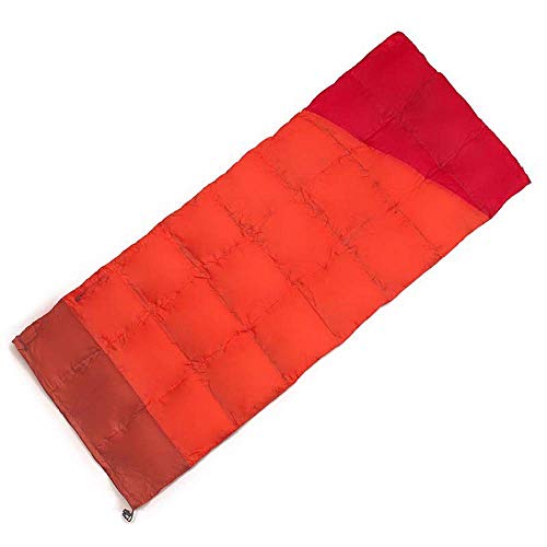 スリーピングバッグ収納袋、 ユニセックス 大人用 封筒型 キャンプ ハイキング 薄型 寝袋 防水 軽量 ポータブル 快適 圧縮バッグ 大人用 寝袋(Red)