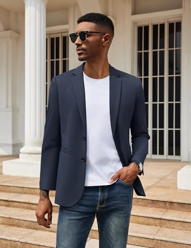 COOFANDY Men's Casual Knit Blazer Two Button Lightweight Sport Coats Suit Jacket4