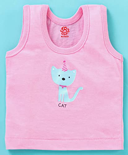 Image of BENAVJI Light Color Printed Soft Cotton Regular Fit Sleevless Baniyan Unisex Boys' & Girls Kids Vest Pack of 6