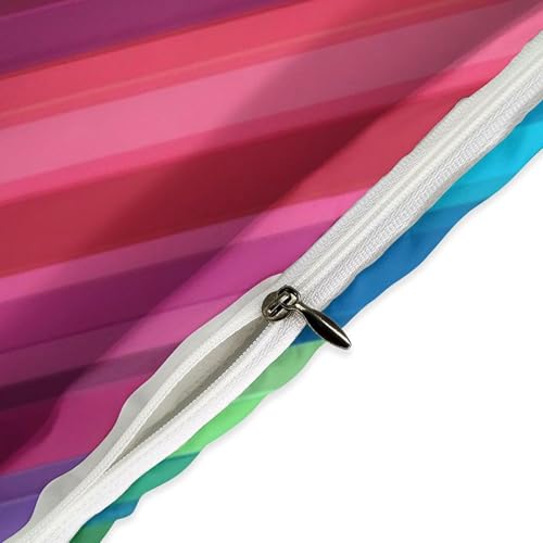 Parure de lit arc-en-ciel en microfibre douce avec fermeture éclair pratique