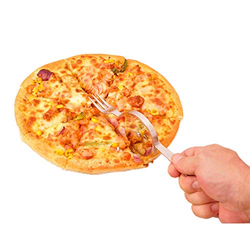 The Pizza Knife and Fork,430 Stainless Steel Pizza Knife Super Sharp and Easy To Clean Slicer, Safety