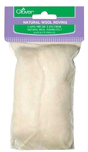 Natural Wool Roving .3oz-Off White