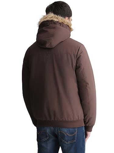 Image of JACK & JONES Men's Polyester Standard Length A-Line Coat