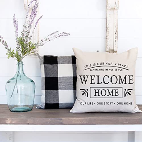 Pandicorn Blue Green Hydrangea Pillow Covers 18X18 Set Of 4, Spring Summer Floral Flower Market Throw Pillows Cases, Farmhouse Decor Cushion Covers For Home Couch Outdoor #TOP4