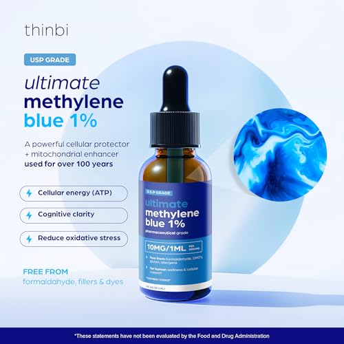 methylene blue pharmaceutical grade 2oz usp grade 1 solution with balanced electrolyte solutionthird-party tested brain health supplement for humans no formaldehyde high cognitive support