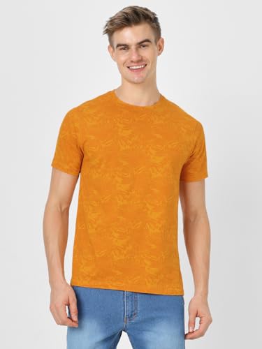 Image of Urbano Fashion Men's Printed Half Sleeve Slim Fit Cotton T-Shirt
