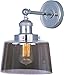 Maxim 25069MSKPN Mini Hi-Bay 1-Light Wall Sconce, Polished Nickel Finish, Mirror Smoke Glass, MB Incandescent Incandescent Bulb , 60W Max., Dry Safety Rating, Standard Dimmable, Seedy Glass Shade Material, Rated Lumens