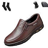 mocasines cuero mujer Mocasines sin cordones para hombre para el trabajo: cuello acolchado y plantilla acolchada que ofrecen comodidad durante todo el día para un uso prolongado y caminar, cómodos mocasines para hombre
