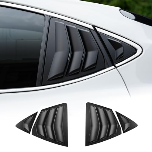 CKE for 9th Gen Camry LE SE XLE XSE Compatible with Toyota Camry 2025 2026 Accessories Sporty Car Exterior Rear Side Window Louvers Air Vent Scoop Shades Cover Trim Blinds -Matt Black