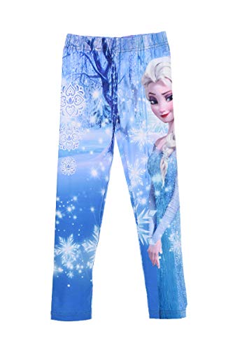 Eiskönigin Mädchen Leggings (Blau, Größe 128)