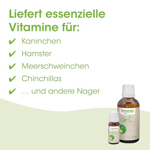 cdVet Naturprodukte Nager Vit C 20 ml - Kaninchen - Meerschweinchen - Versorgung mit Vitamin C - Nahrungsergänzung - auch für atemwegsempfindliche Tiere geeignet - natürliche Zutaten -